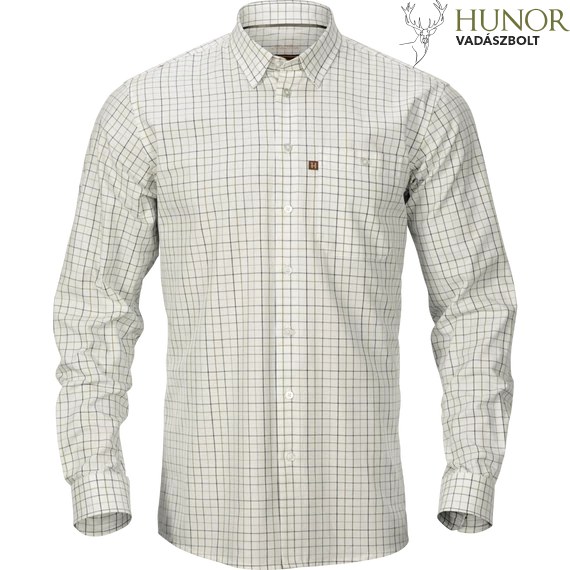 HARKILA Férfi Ing Retrieve Shirt Dark Olive Check