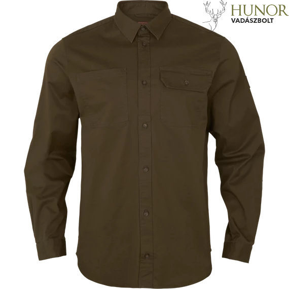 HARKILA Férfi Ing Trym L/S Skjorte Willow Green