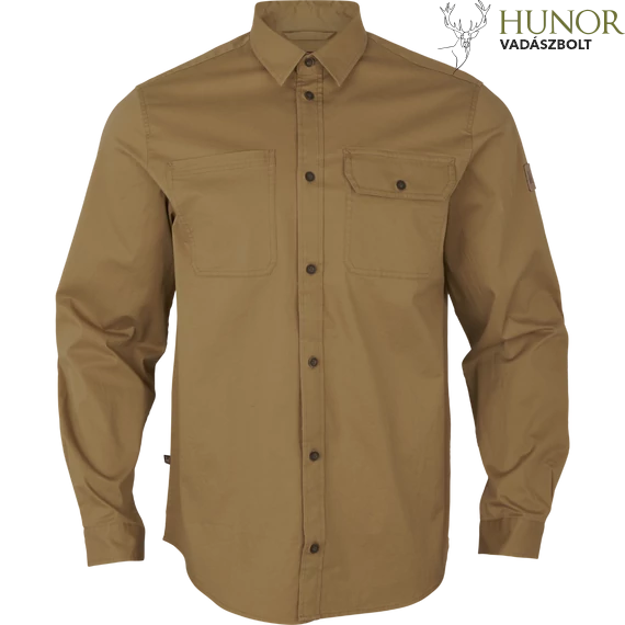 HARKILA Férfi Ing Trym L/S Skjorte Antique Sand