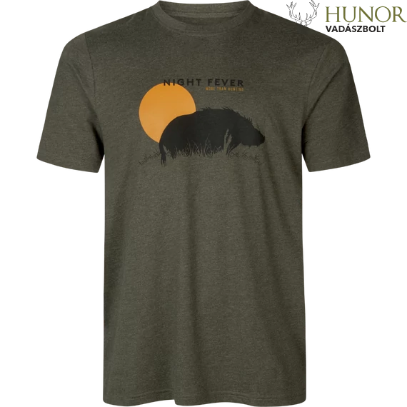 SEELAND Férfi Póló Night Fever T-Shirt Pine Green Melange