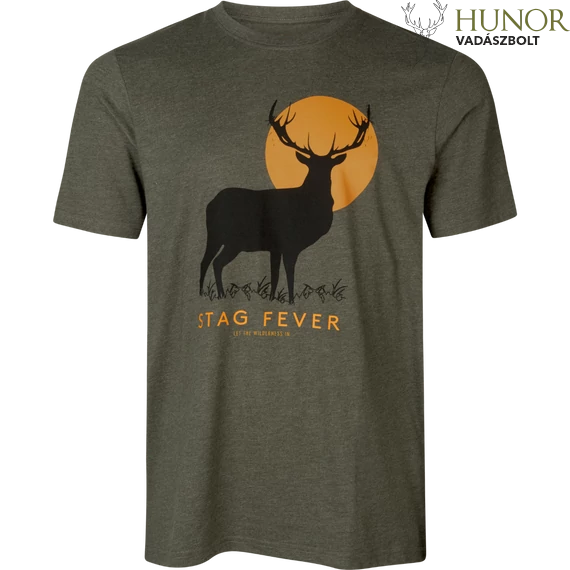 SEELAND Férfi Póló Stag Fever T-Shirt Pine Green Melange