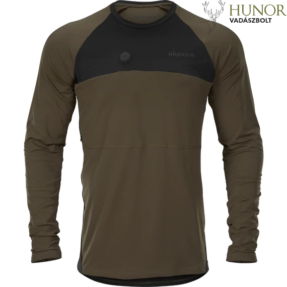 HARKILA Férfi Fűthető Pulóver Heat L/S T-Shirt W.Green/Black