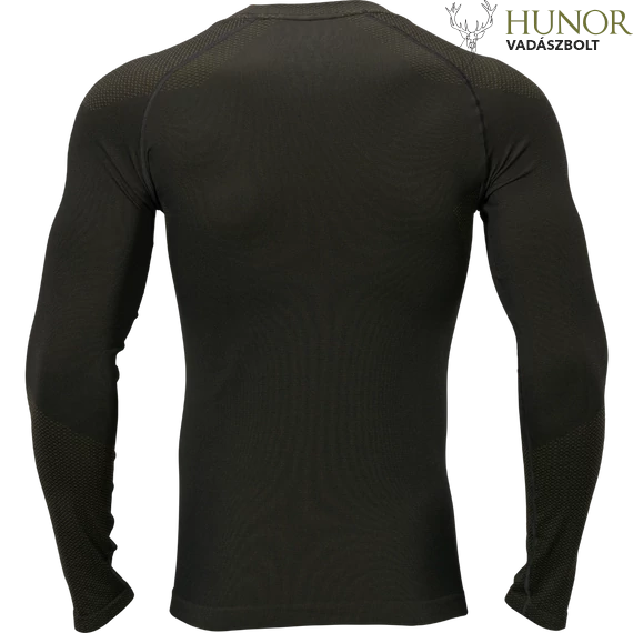 HARKILA Férfi Aláöltözet Base Active L/S O-Neck Dark W.Green