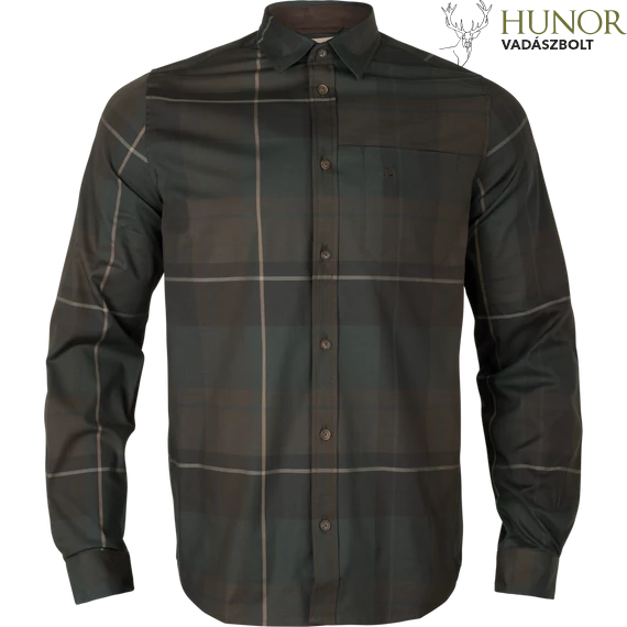 HARKILA Férfi Ing Akse L/S Shadow Brown