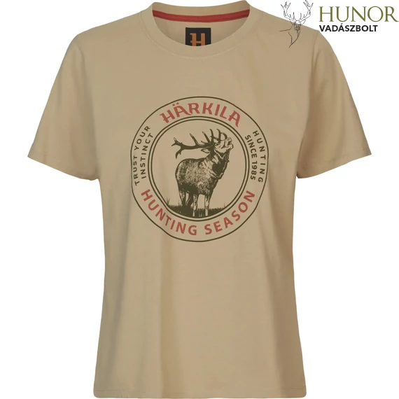 HARKILA Női Póló Stag Badge Sand