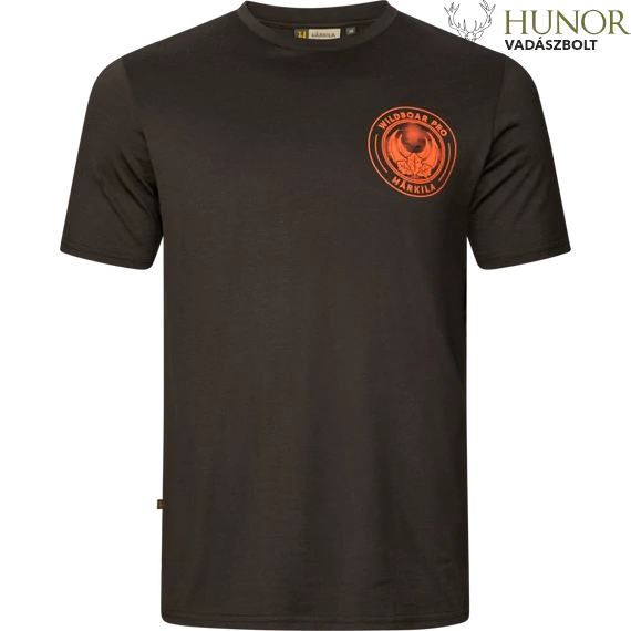 HARKILA Férfi Póló Game S/S Wildboar Shadow Brown