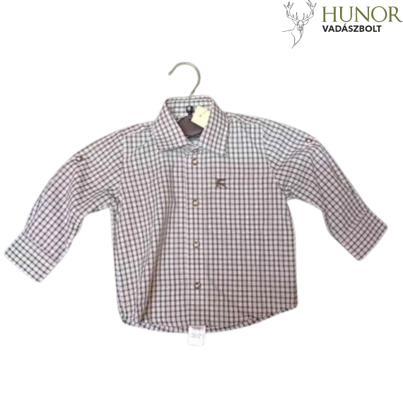 KOS FASHION Gyerek Ing Barna Kockás