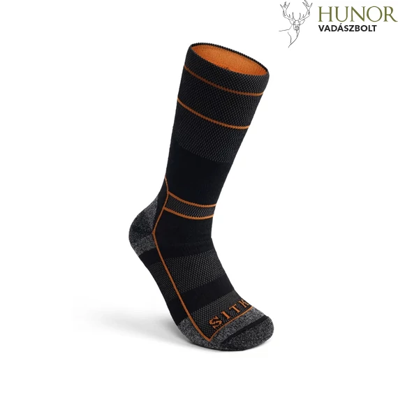 SITKA Férfi Zokni Heavy Weight Crew Sock Black