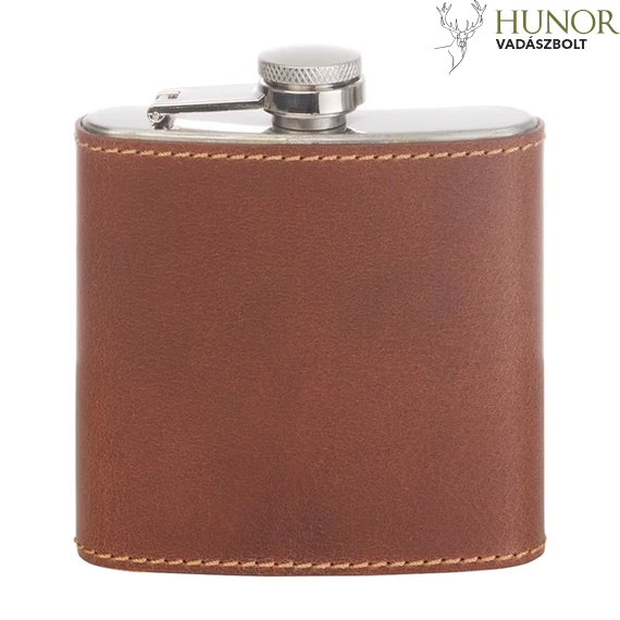 LAKSEN Flaska Fém 0,2L Chocolate Bőr Tokban