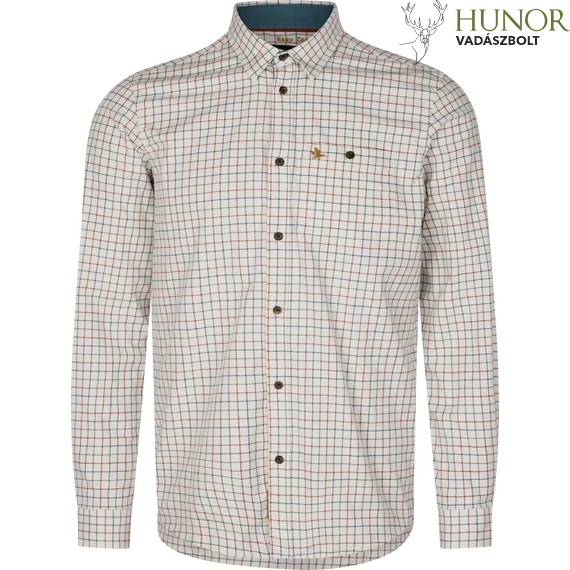 SEELAND Férfi Ing Oxford Shooting Shirt Grape Leaf/Terracotta Check