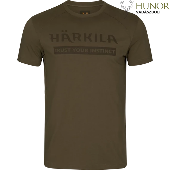 HARKILA Férfi Póló Logo S/S T-Shirt Willow Green