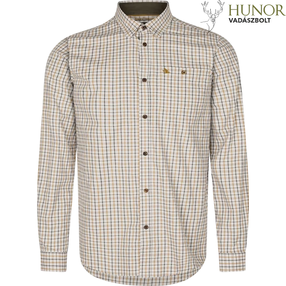 SEELAND Férfi Ing Oxford Shooting Shirt Classic Blue/Classic Brown Check