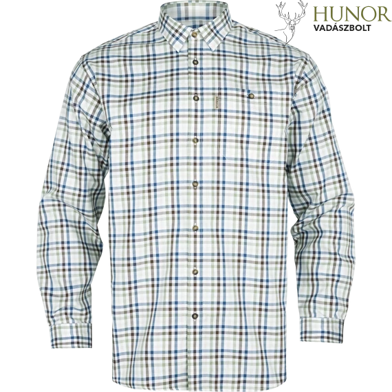 HARKILA Férfi Ing Milford Shirt Sea Blue