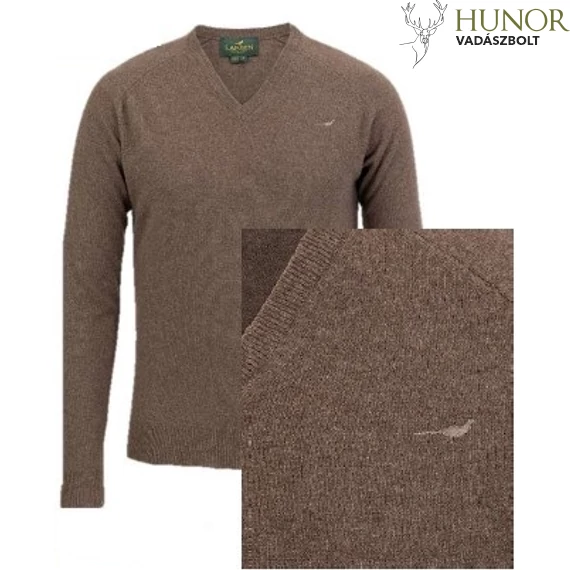 LAKSEN Férfi Pulóver Trent V-neck Camel