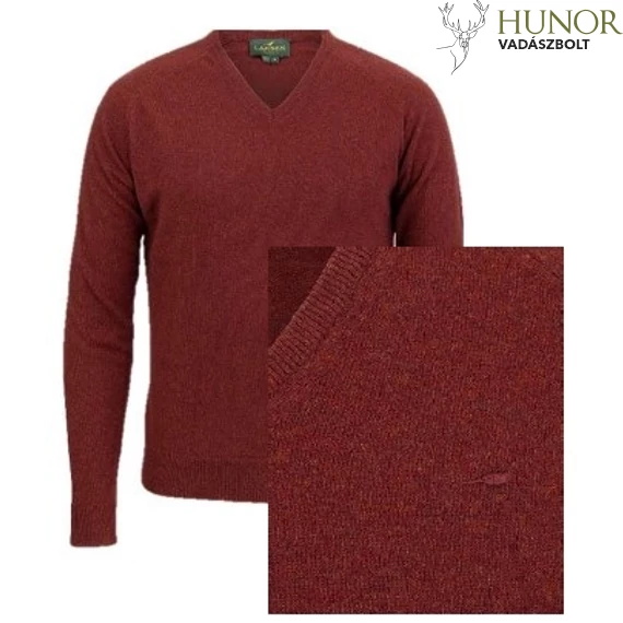 LAKSEN Férfi Pulóver Trent V-neck Rusty