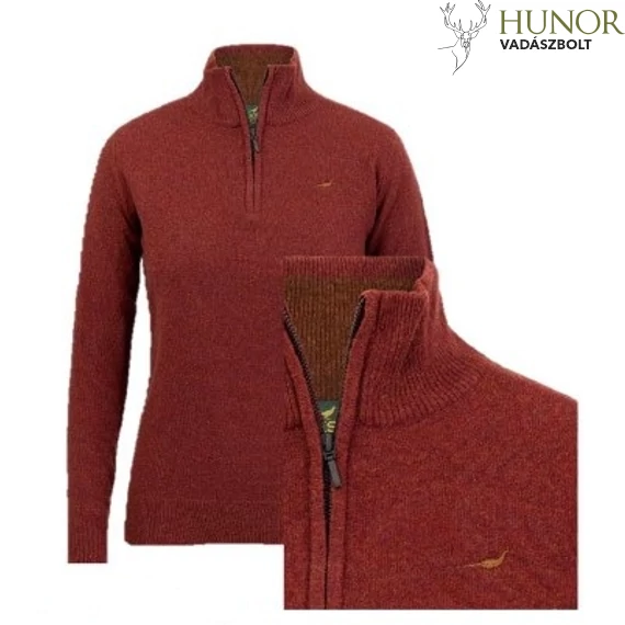 LAKSEN Női Pulóver Tyne Zip Neck Rusty