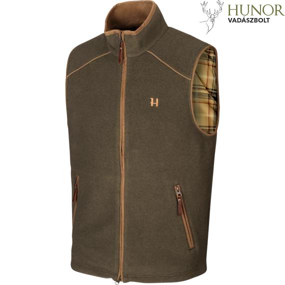 HARKILA Férfi Mellény Sandhem Fleece Waistcoat W.Green Melange