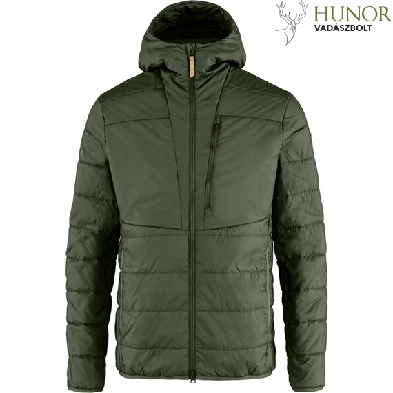 FJALLRAVEN Férfi Kabát Keb Padded Hoodie Deep Forest