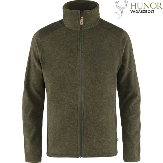 FJALLRAVEN Férfi Pulóver Sten Fleece Dark Olive