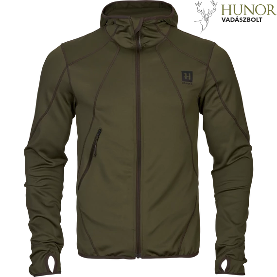 HARKILA Férfi  Pulóver Deer Stalker Full Zip Fleece Hoodie W.Green
