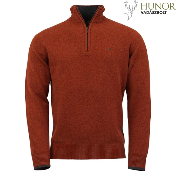 LAKSEN Férfi Pulóver Brompton Zip Neck Tile