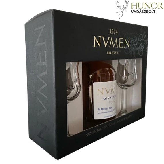 NVMEN Ágyas Szilvapálinka 40% 0,5L Díszdobozban pohárral