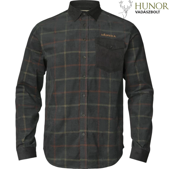 Harkila Férfi Ing Kaldfjord Corduroy Check Shirt Phantom