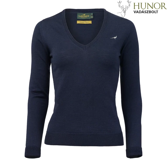 Laksen Női Pulóver Camilla V-Neck Supernavy