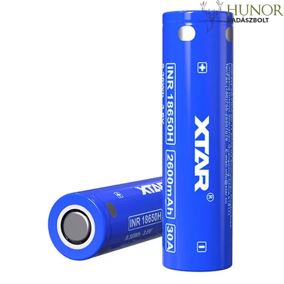XTAR 8650H 2600mAh Li-ion Akkumulátor Védelem Nélkül