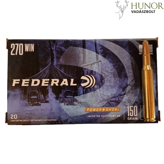 FEDERAL 270 Win. Jacketed Soft Point Power Shok 150gr