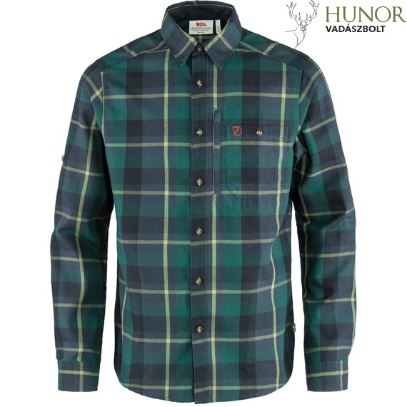 FJALLRAVEN Férfi Ing Fjallglim Shirt A.Green/Navy
