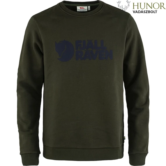 FJALLRAVEN Férfi Pulóver Logo Sweater Deep Forest