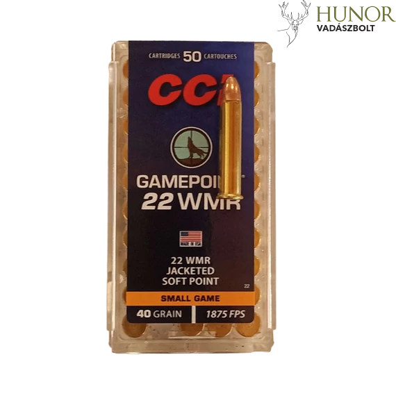 CCI .22 WMR GamePoint Jacketed Soft Point 40gr