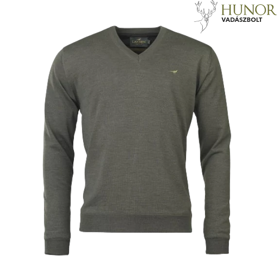 LAKSEN Férfi Pulóver Grantham V-Neck Olive