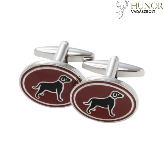 LAKSEN Mandzsettagomb Kutya Burgundy