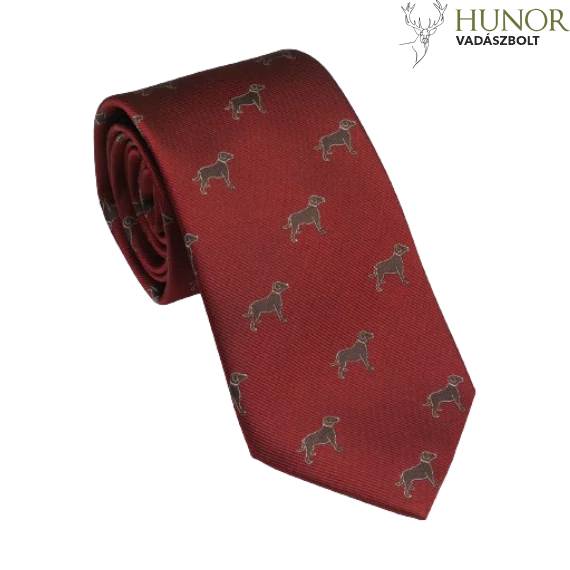 LAKSEN Nyakkendő Kutya Vintage Red
