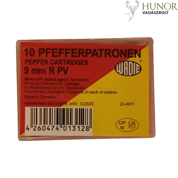 WADIE 9mm R Pv Pepper Riasztó Lövedék