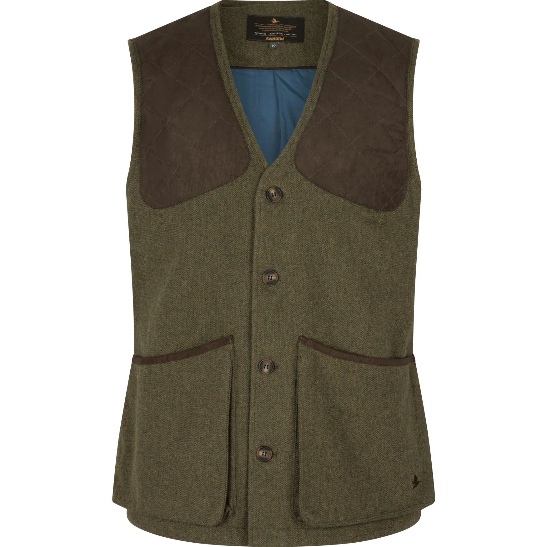 SEELAND Férfi Mellény Hillside Waistcoat Moss Green