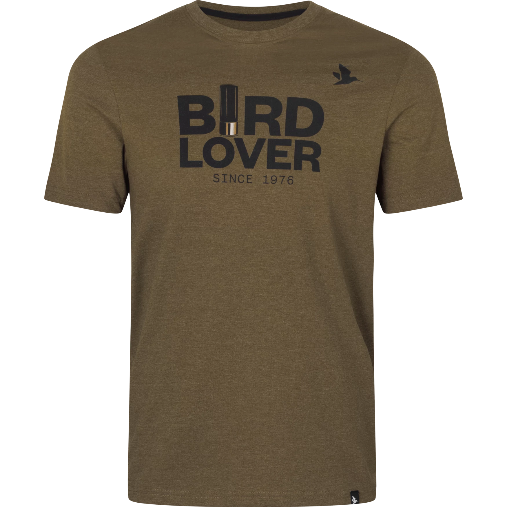 SEELAND Férfi Póló Bird Lover T-Shirt Dark Olive Melange