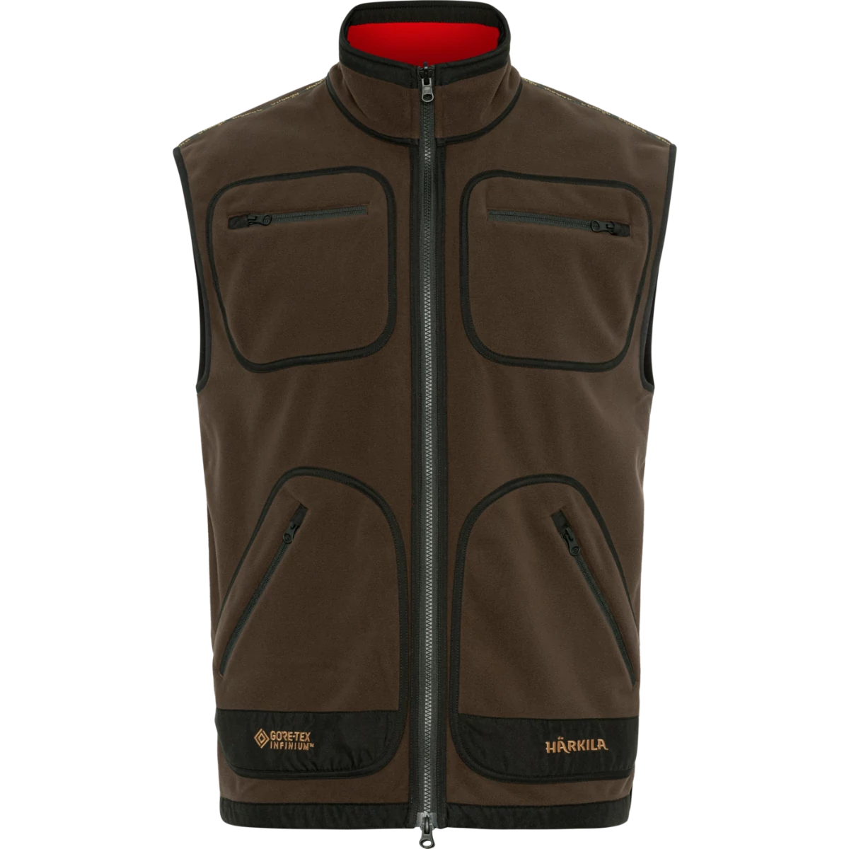 HARKILA Férfi Mellény Kamko Fleece Waistcoat Brown/Red