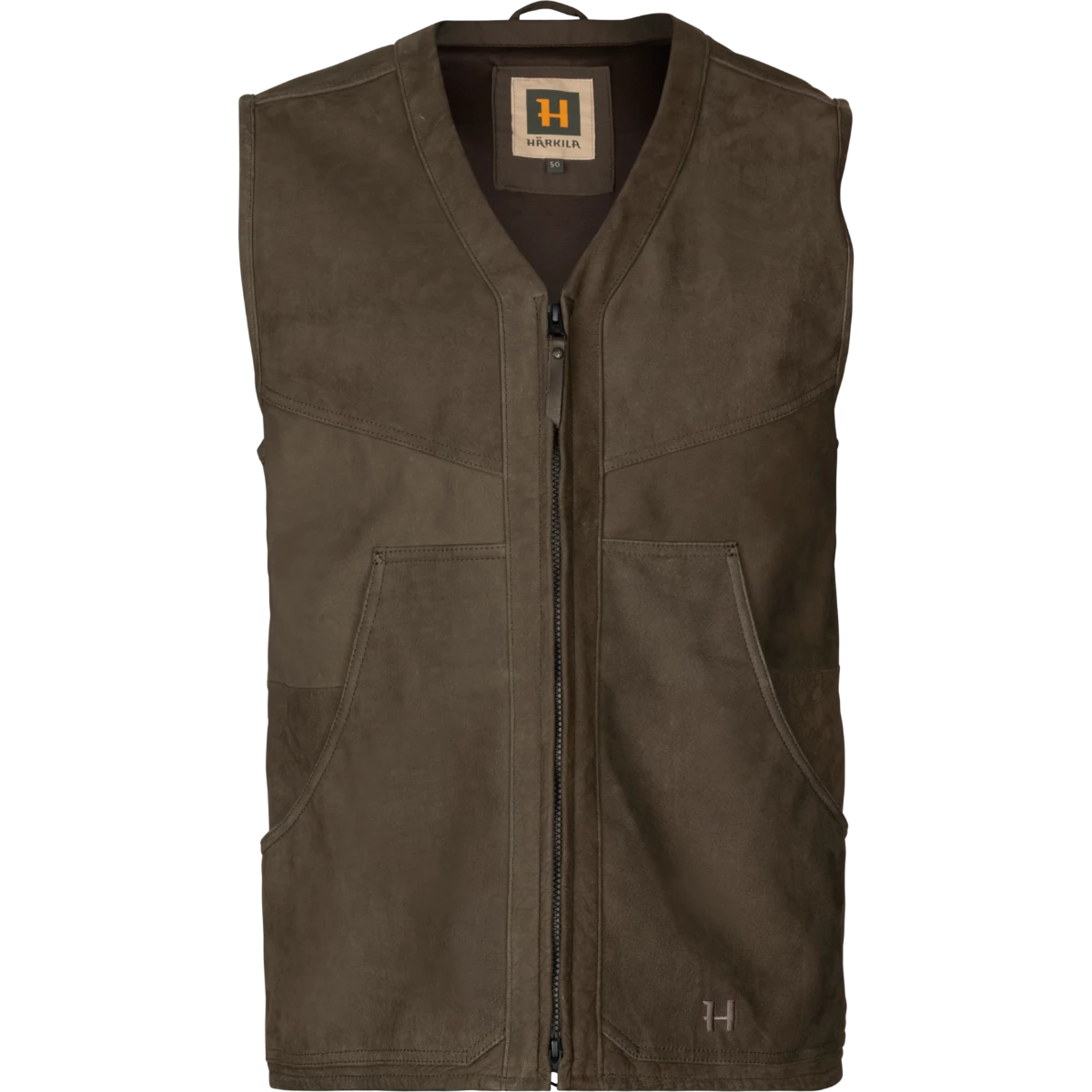 HARKILA Férfi Mellény Pro Hunter Leather Waistcoat Willow Green
