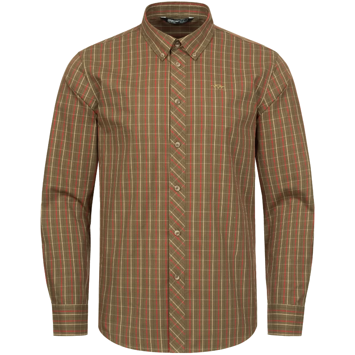 BLASER Férfi Ing Tristan Dark Olive/Red Checkered