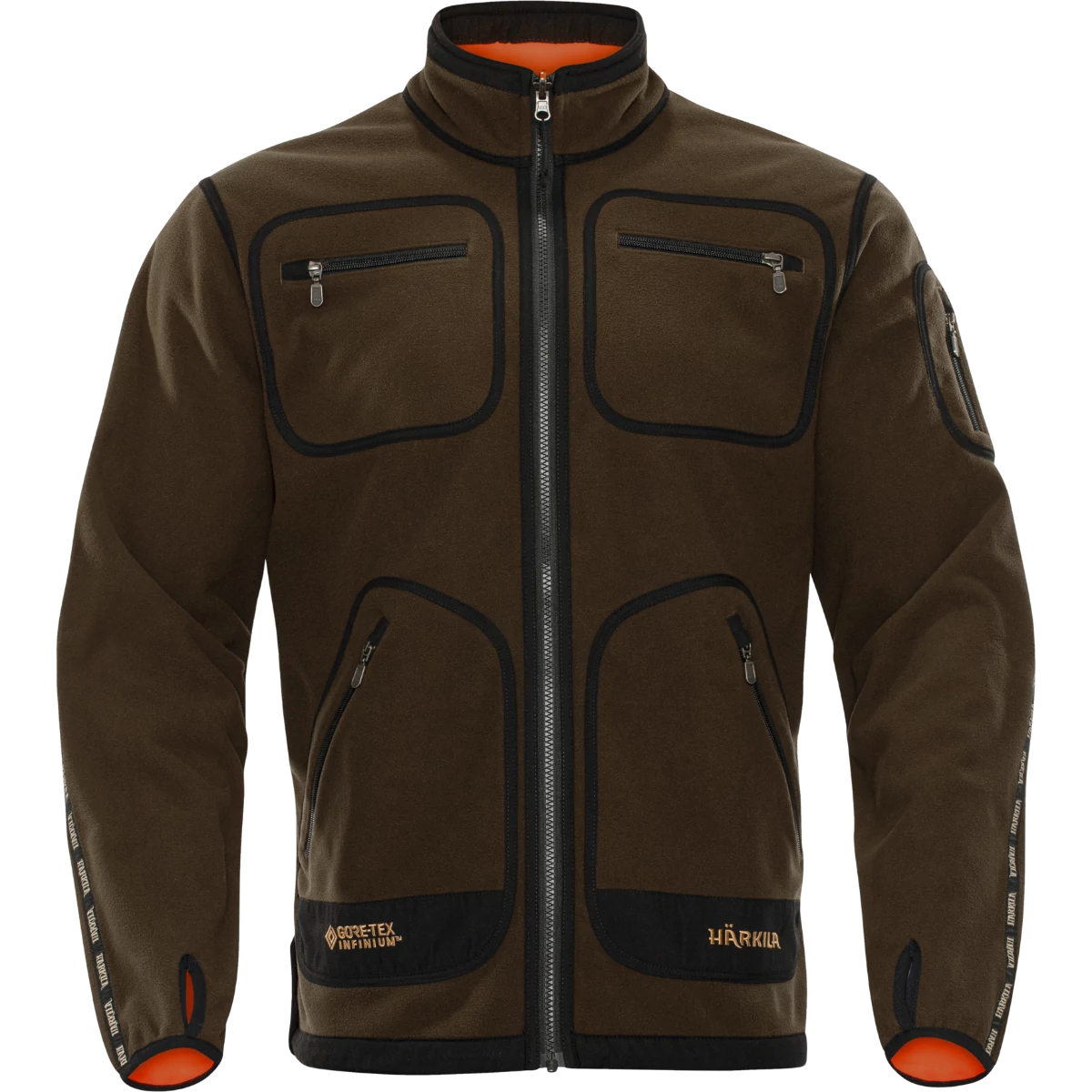 HARKILA Férfi Polár Felső Kamko Fleece H.Green/Orange Blaze