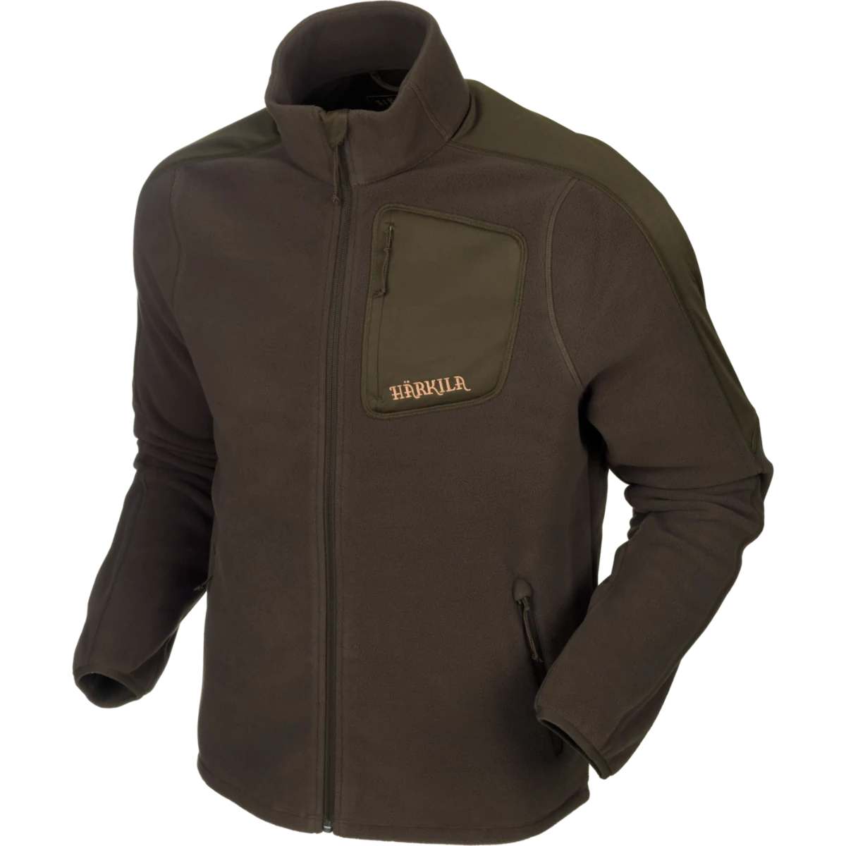 HARKILA Férfi Polár Venjan Fleece Jacket Shadow Brown/Willow Green
