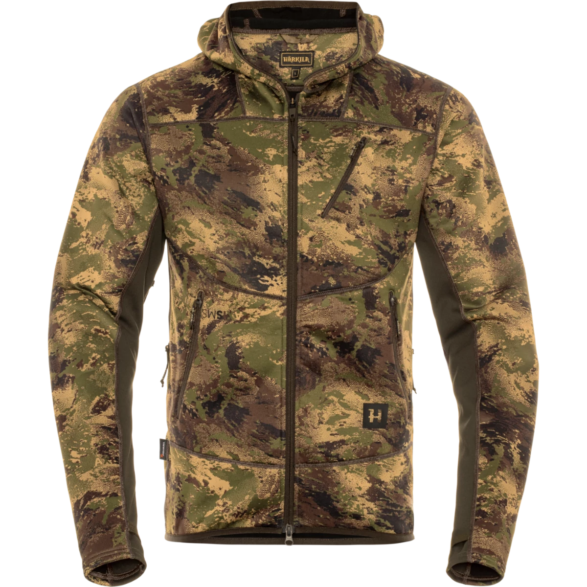 HARKILA Férfi Pulóver Deer Stalker Camo Fleece Hoodie Axis Msp/F.Green