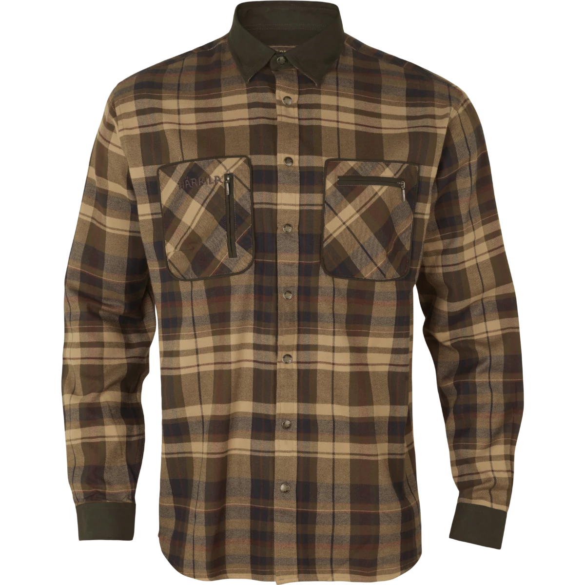 HARKILA Férfi Ing Pajala Beige With Brown
