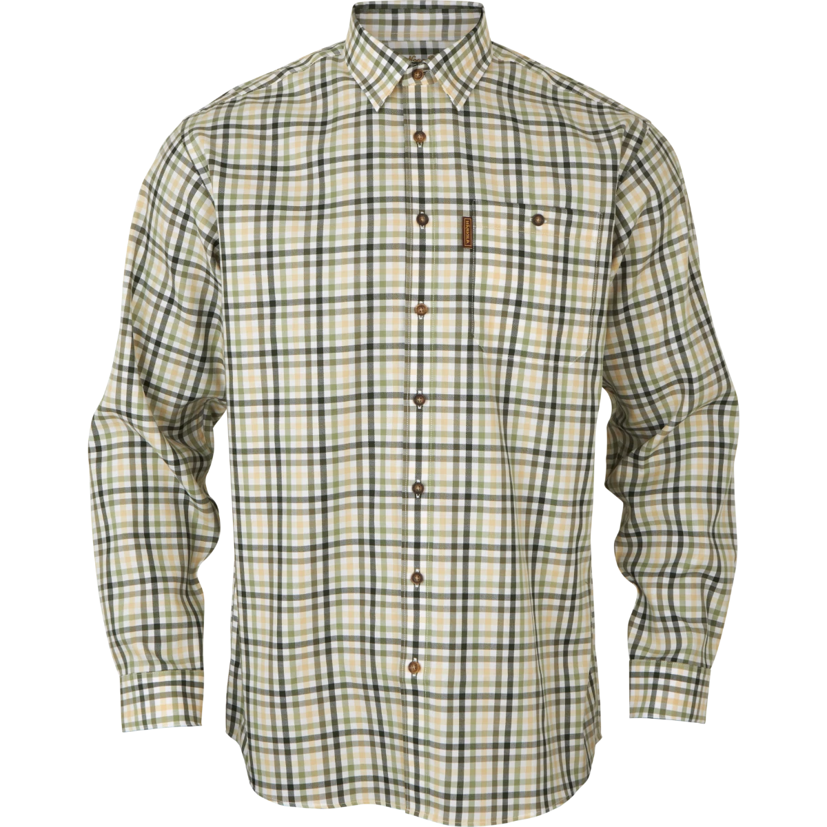 HARKILA Férfi Ing Milford Shirt Beech Green Check