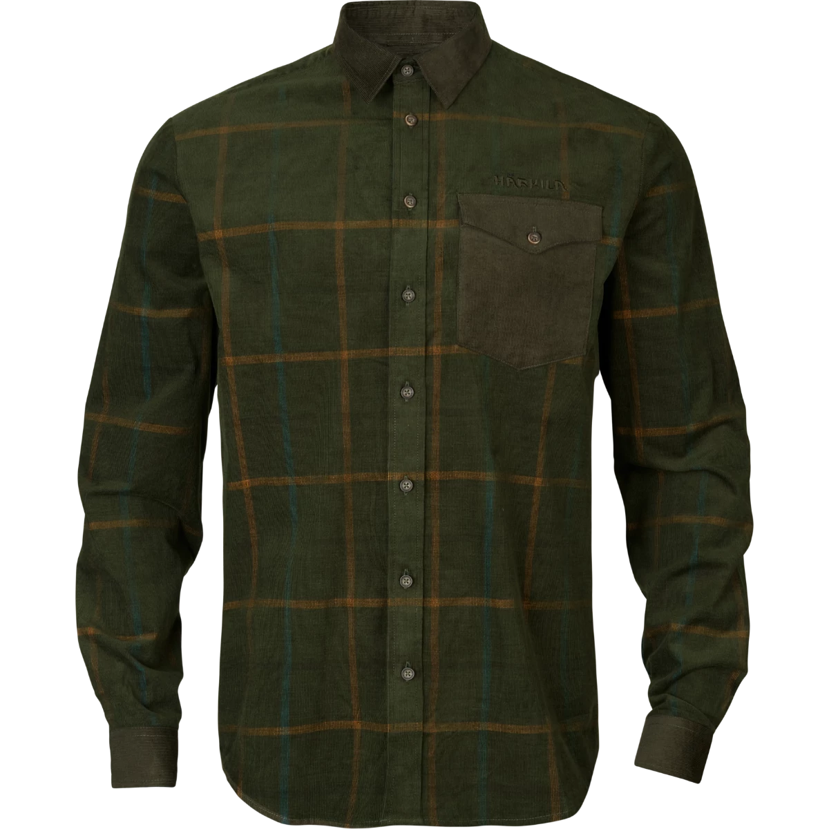 HARKILA Férfi Ing Kalfjord Corduroy Willow Check Green