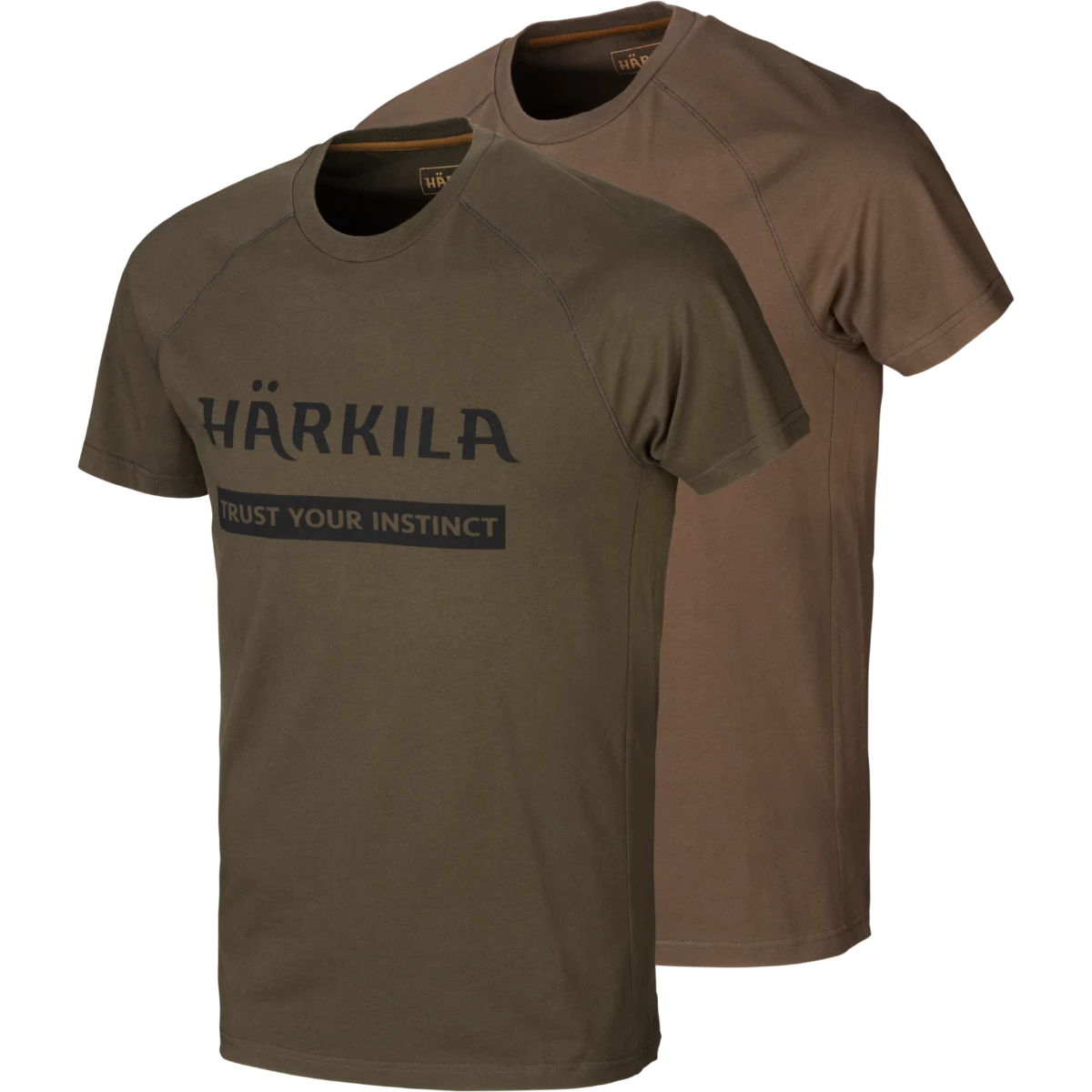 HARKILA Férfi Póló 2db/cs Logo T-Shirt 2-Pack W.Green/S.Brown
