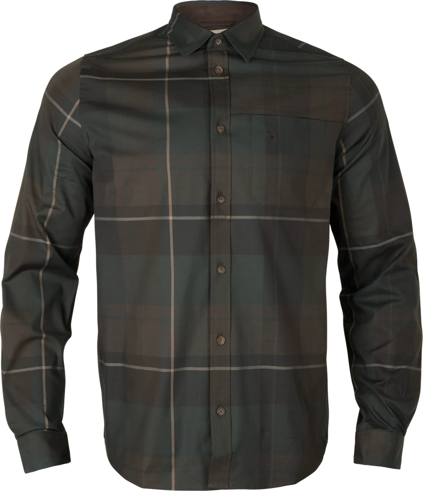 HARKILA Férfi Ing Akse L/S Shadow Brown